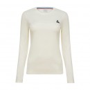 T-Shirt Manches Longues Essentiels Le Coq Sportif Femme Blanc Escompte En Lgine